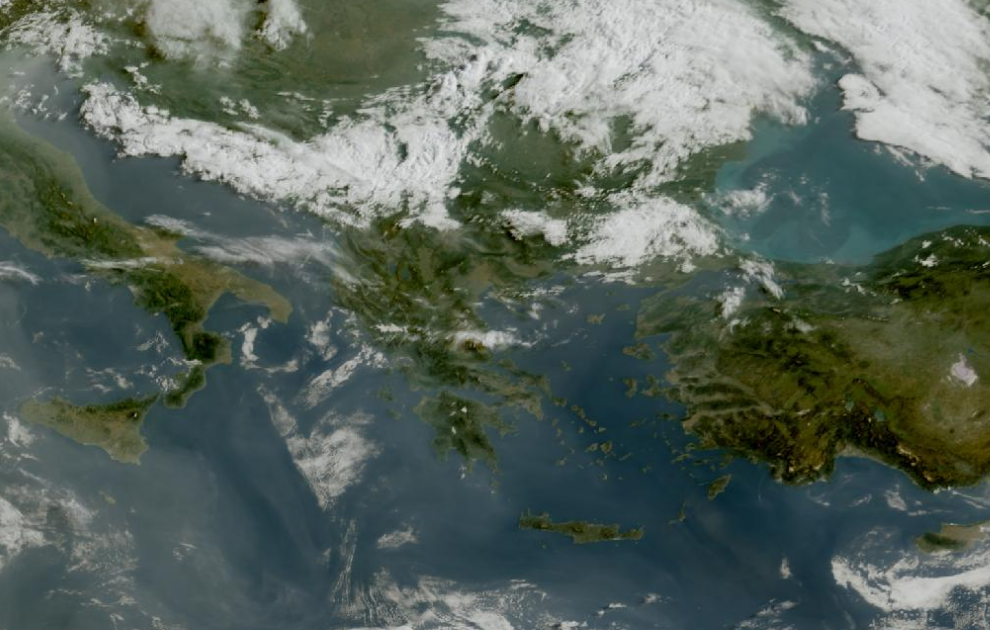 Τελευταία δορυφορική εικόνα νεφοκάλυψης