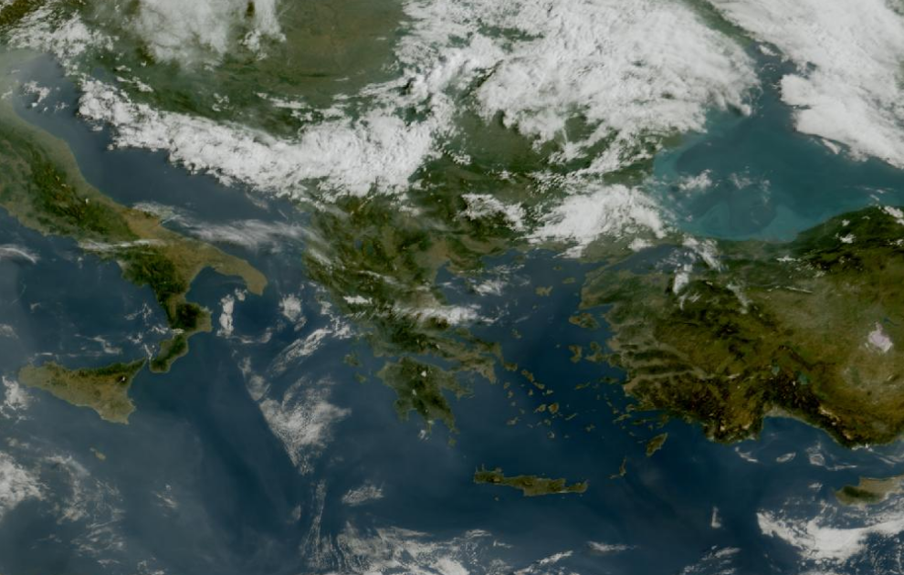 Τελευταία δορυφορική εικόνα νεφοκάλυψης