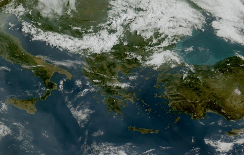 Τελευταία δορυφορική εικόνα νεφοκάλυψης