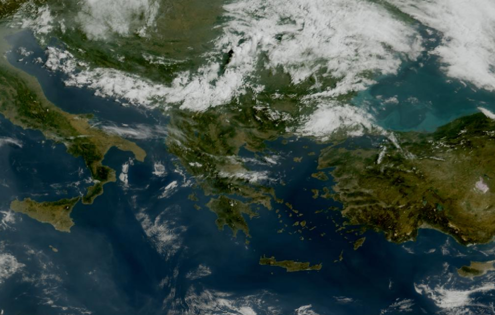 Τελευταία δορυφορική εικόνα νεφοκάλυψης
