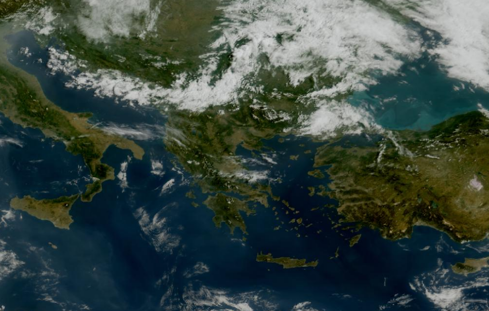 Τελευταία δορυφορική εικόνα νεφοκάλυψης