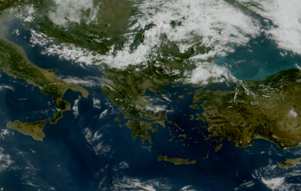 Τελευταία δορυφορική εικόνα νεφοκάλυψης