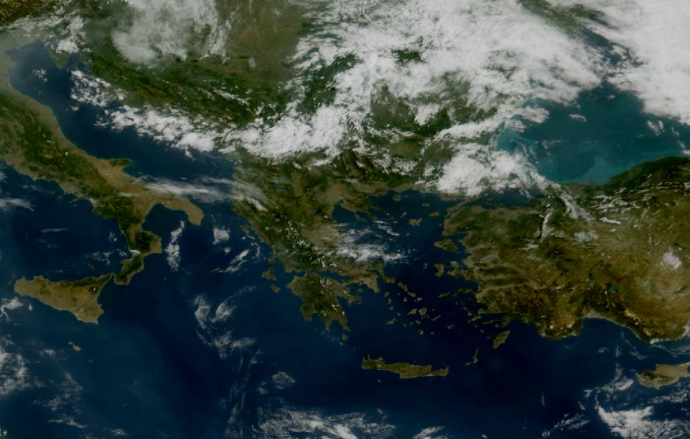 Τελευταία δορυφορική εικόνα νεφοκάλυψης