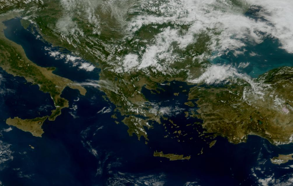 Τελευταία δορυφορική εικόνα νεφοκάλυψης