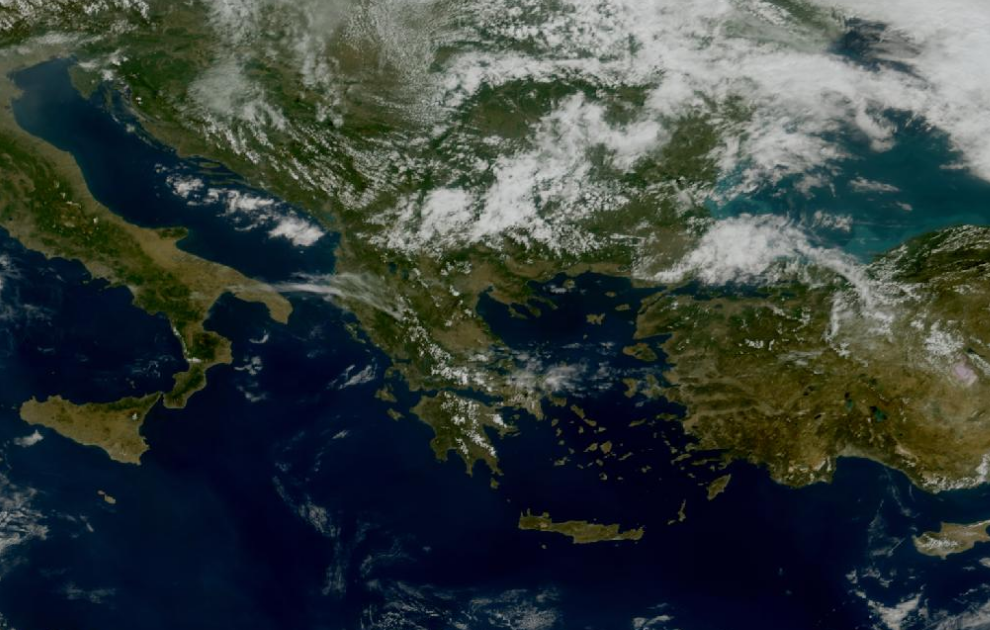 Τελευταία δορυφορική εικόνα νεφοκάλυψης