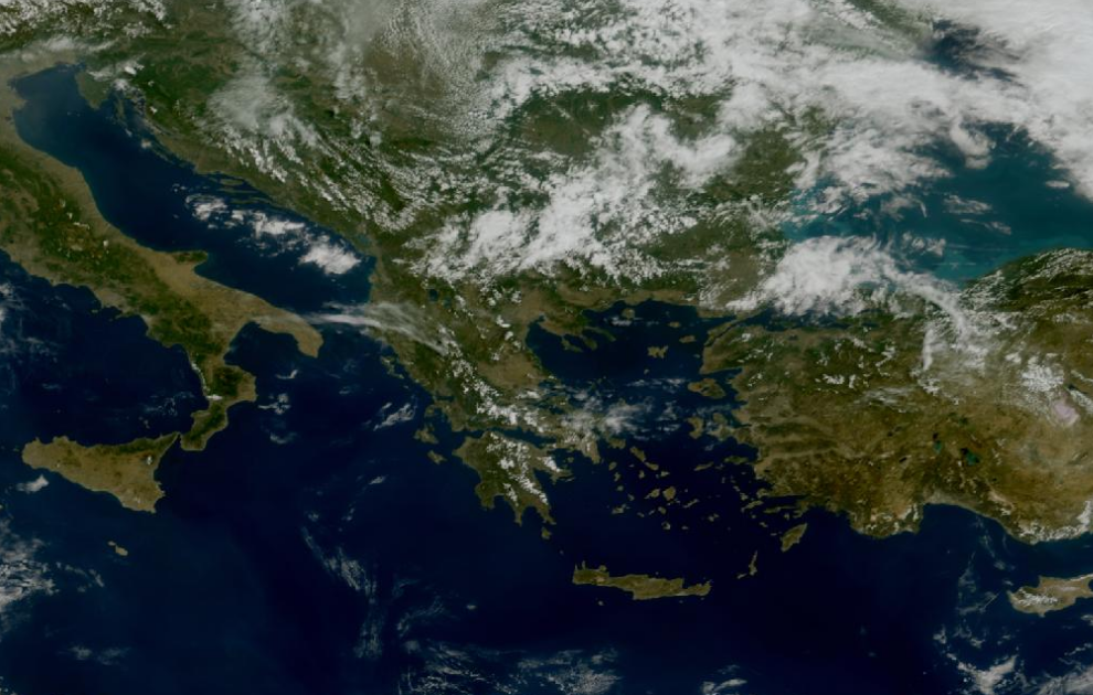 Τελευταία δορυφορική εικόνα νεφοκάλυψης