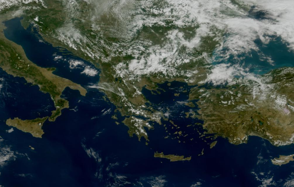 Τελευταία δορυφορική εικόνα νεφοκάλυψης