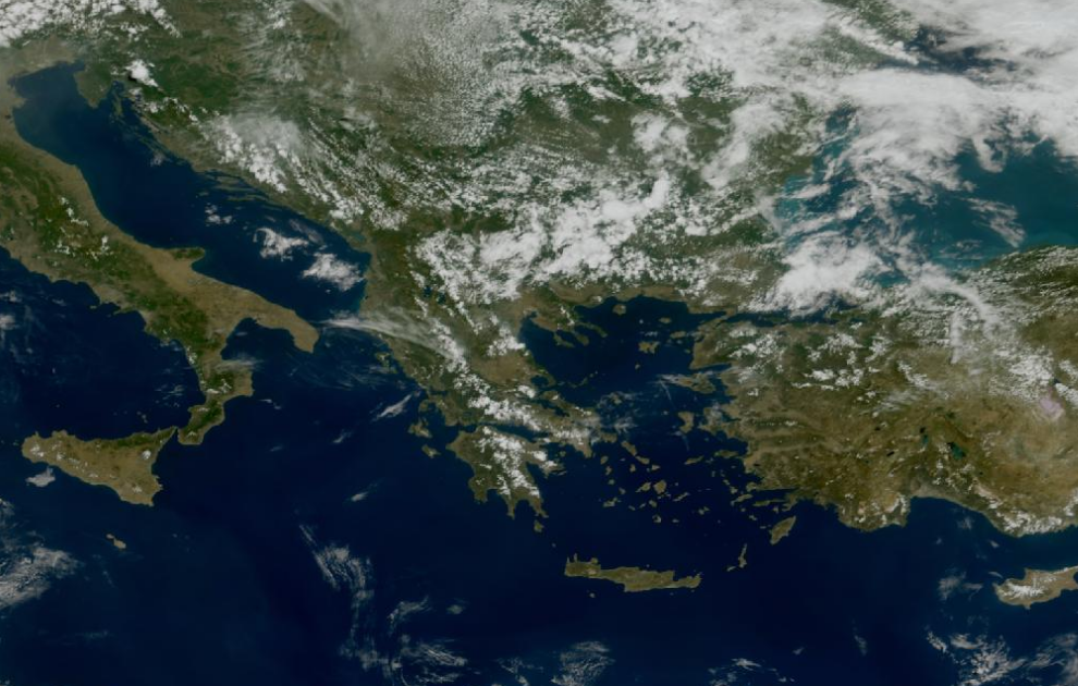Τελευταία δορυφορική εικόνα νεφοκάλυψης
