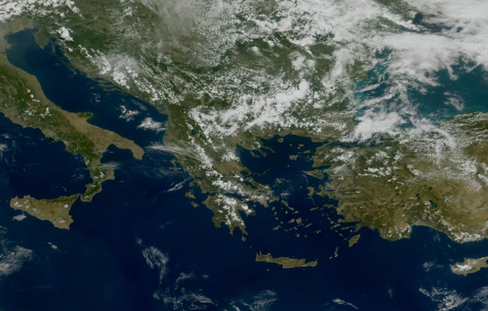 Τελευταία δορυφορική εικόνα νεφοκάλυψης