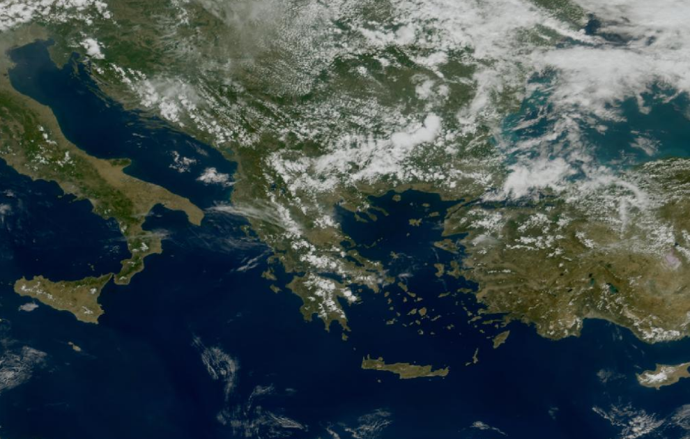 Τελευταία δορυφορική εικόνα νεφοκάλυψης