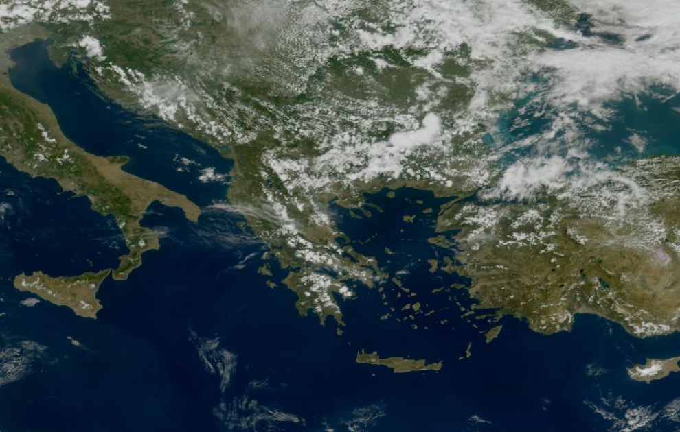 Τελευταία δορυφορική εικόνα νεφοκάλυψης