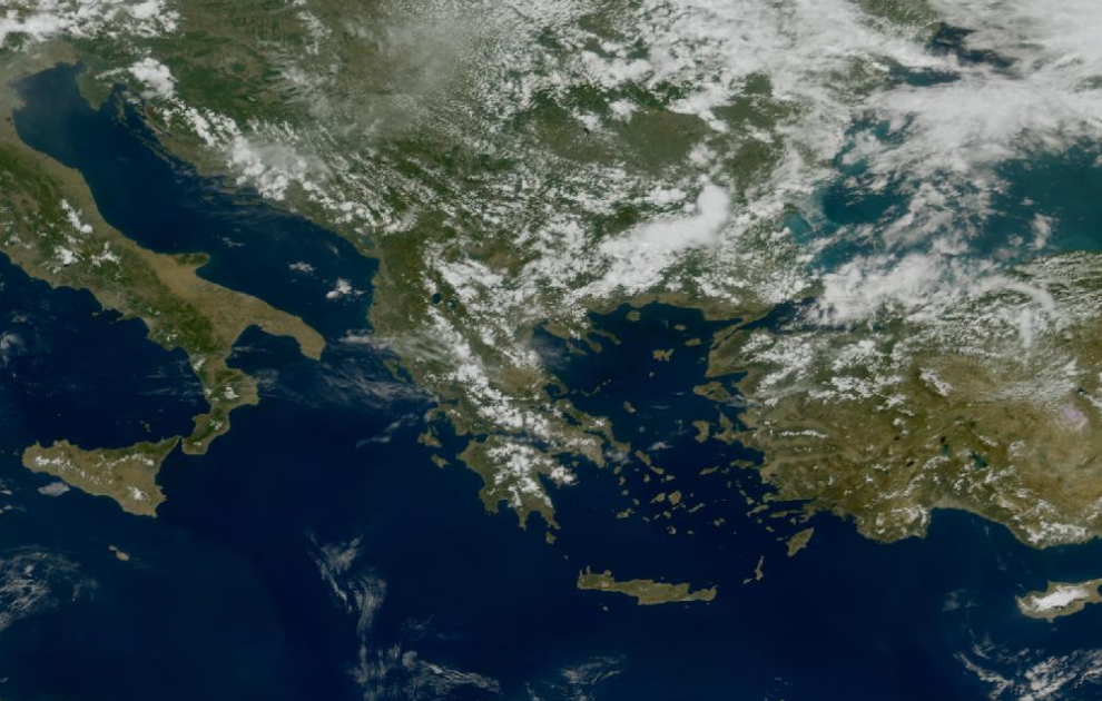 Τελευταία δορυφορική εικόνα νεφοκάλυψης
