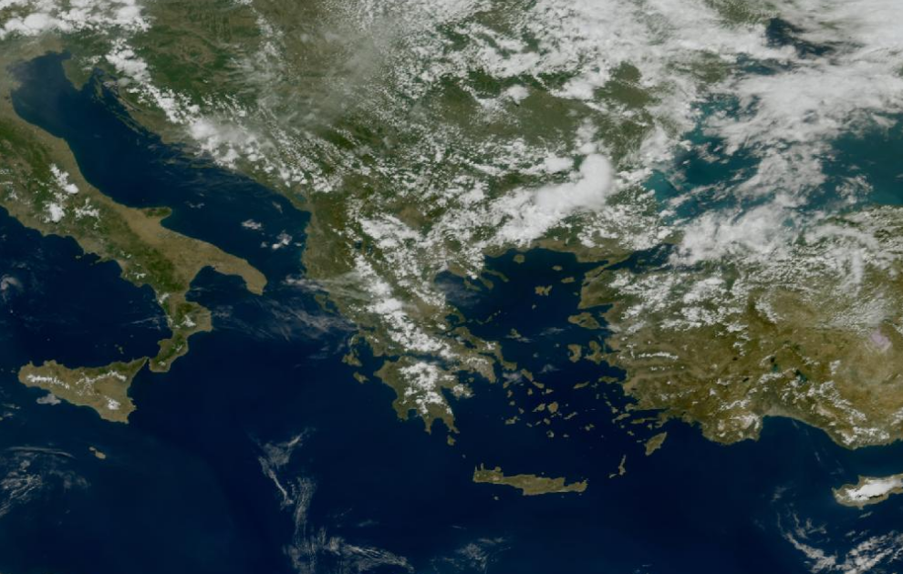 Τελευταία δορυφορική εικόνα νεφοκάλυψης