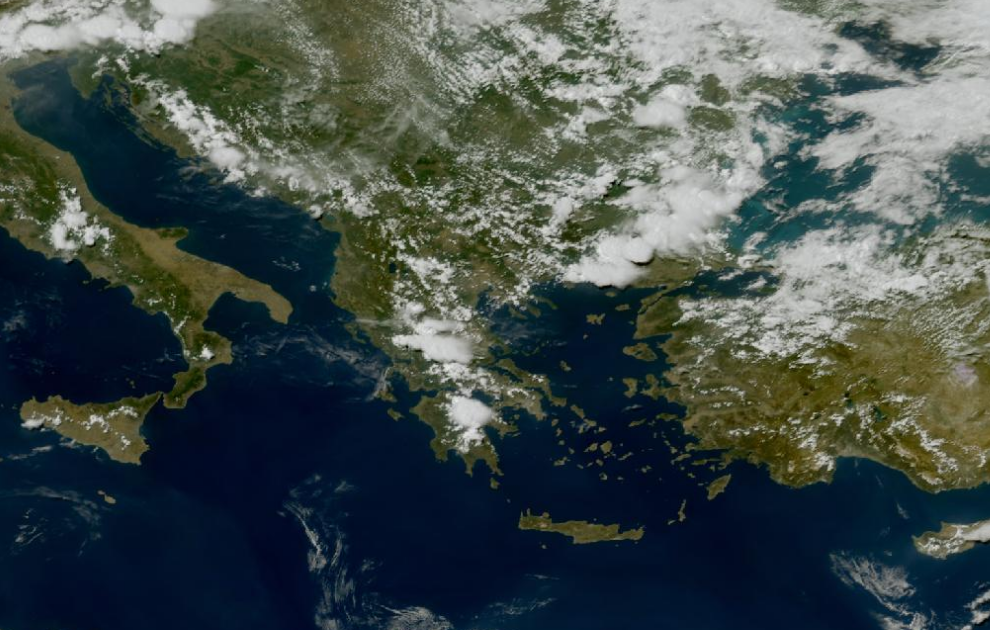 Τελευταία δορυφορική εικόνα νεφοκάλυψης