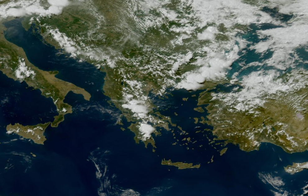 Τελευταία δορυφορική εικόνα νεφοκάλυψης