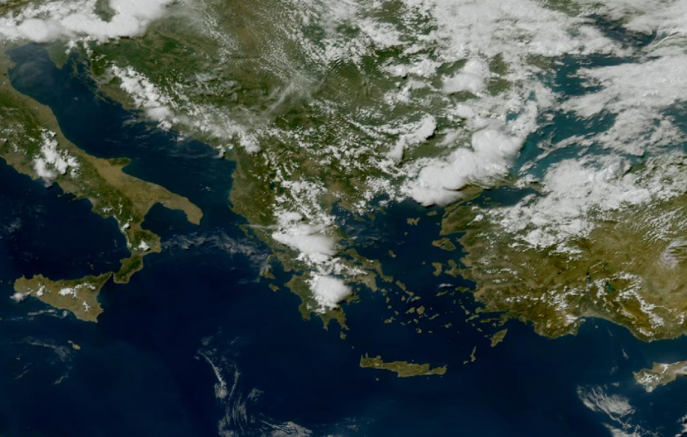 Τελευταία δορυφορική εικόνα νεφοκάλυψης