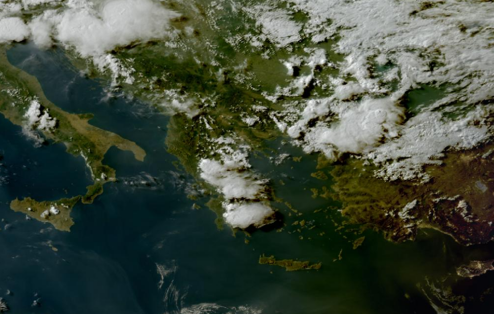 Τελευταία δορυφορική εικόνα νεφοκάλυψης