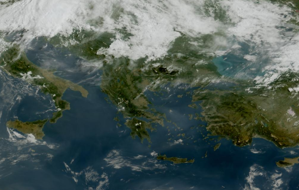 Τελευταία δορυφορική εικόνα νεφοκάλυψης