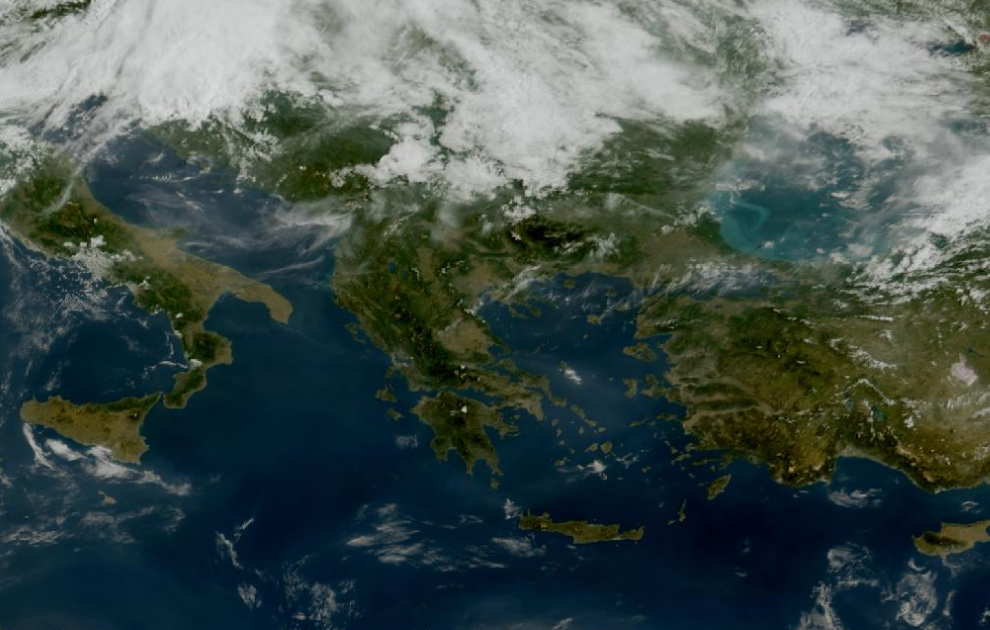 Τελευταία δορυφορική εικόνα νεφοκάλυψης