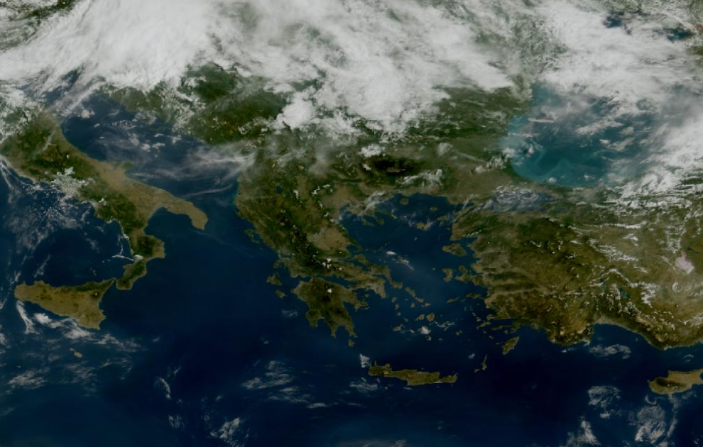 Τελευταία δορυφορική εικόνα νεφοκάλυψης