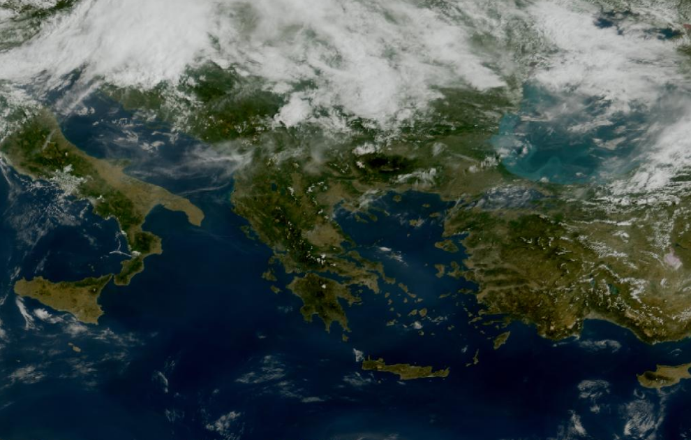 Τελευταία δορυφορική εικόνα νεφοκάλυψης