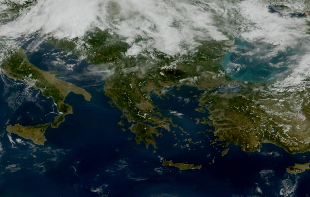 Τελευταία δορυφορική εικόνα νεφοκάλυψης
