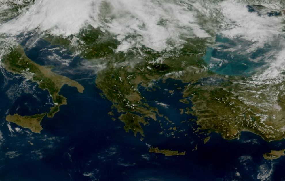 Τελευταία δορυφορική εικόνα νεφοκάλυψης
