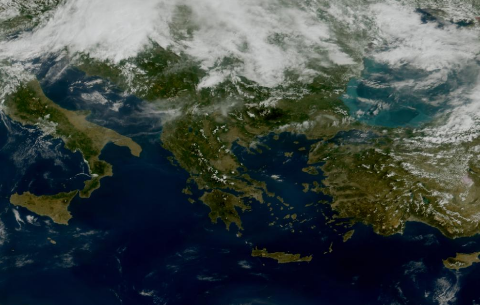 Τελευταία δορυφορική εικόνα νεφοκάλυψης