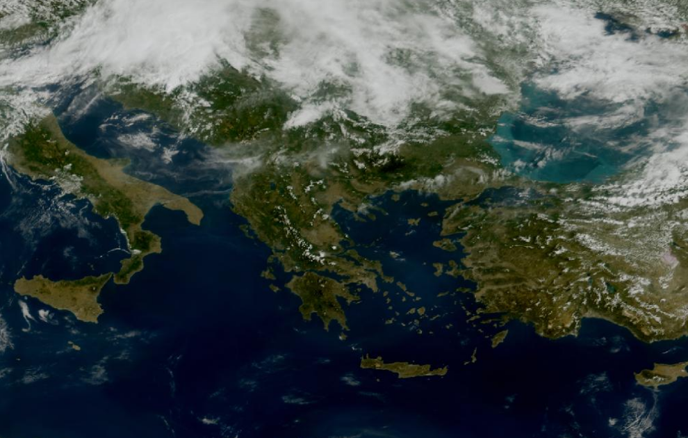 Τελευταία δορυφορική εικόνα νεφοκάλυψης