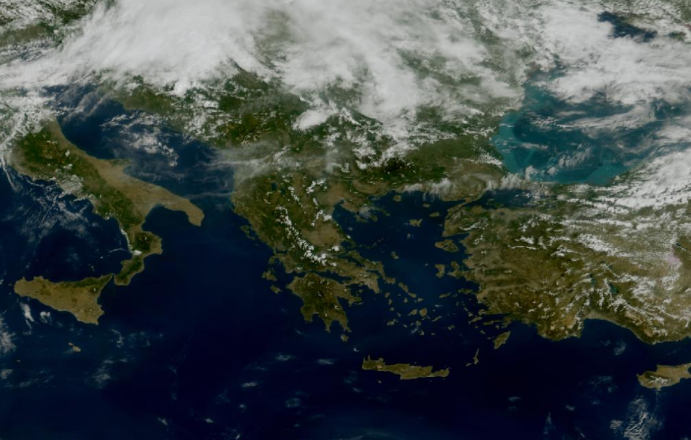 Τελευταία δορυφορική εικόνα νεφοκάλυψης