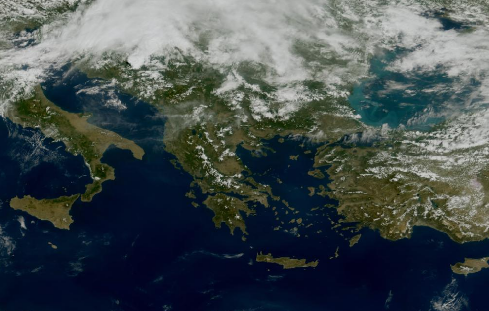 Τελευταία δορυφορική εικόνα νεφοκάλυψης