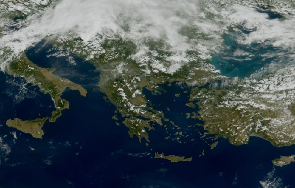 Τελευταία δορυφορική εικόνα νεφοκάλυψης
