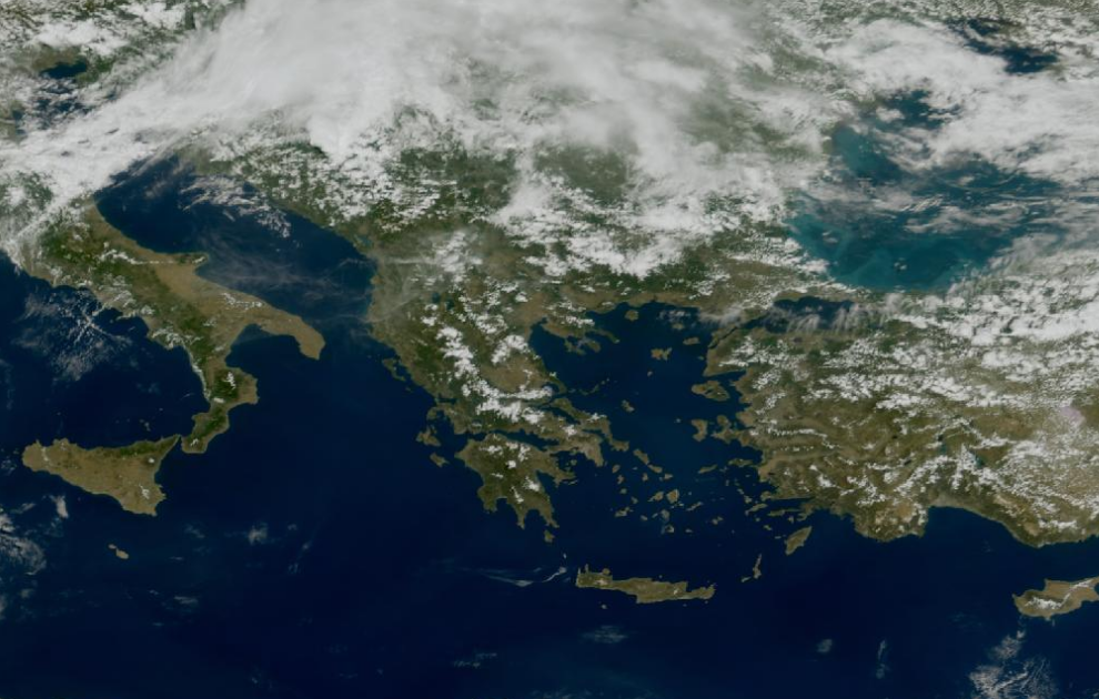 Τελευταία δορυφορική εικόνα νεφοκάλυψης