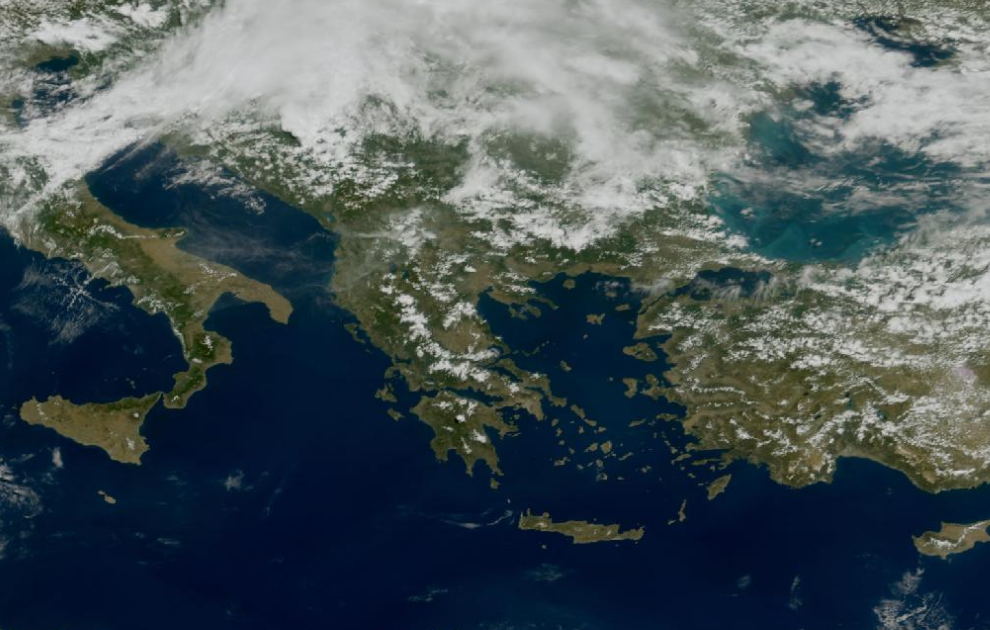 Τελευταία δορυφορική εικόνα νεφοκάλυψης
