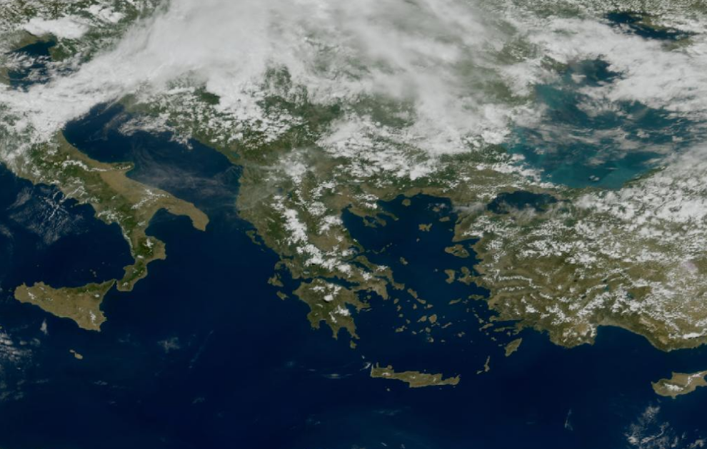 Τελευταία δορυφορική εικόνα νεφοκάλυψης