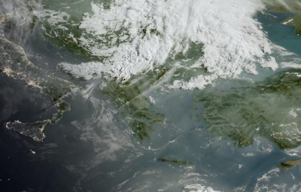 Τελευταία δορυφορική εικόνα νεφοκάλυψης