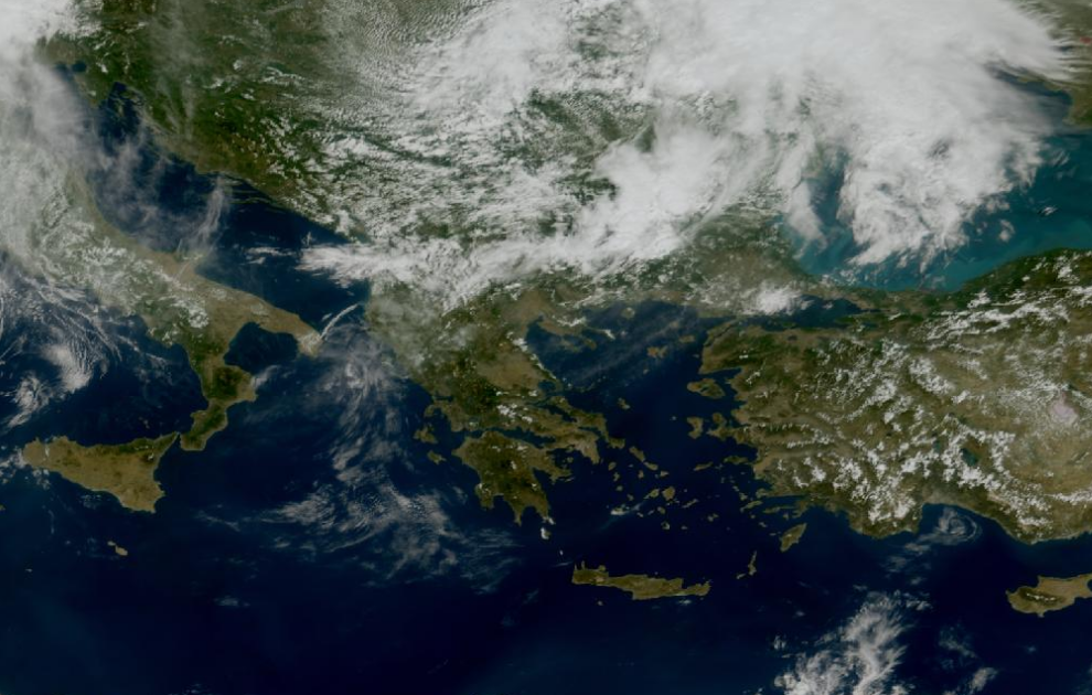 Τελευταία δορυφορική εικόνα νεφοκάλυψης