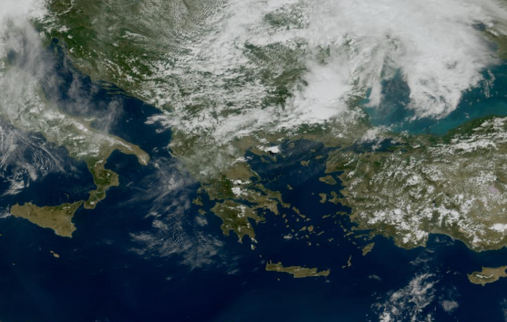 Τελευταία δορυφορική εικόνα νεφοκάλυψης