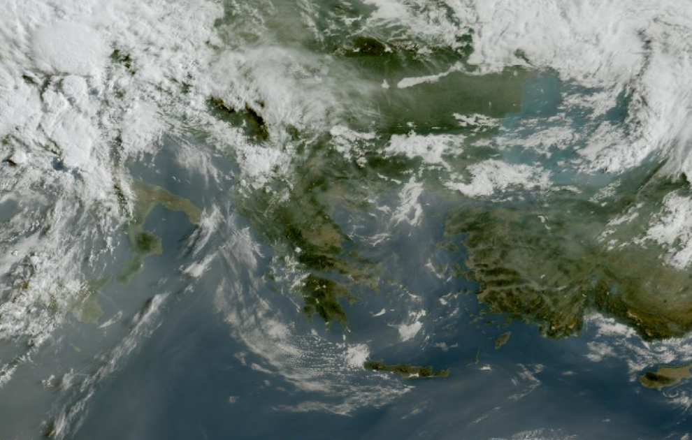 Τελευταία δορυφορική εικόνα νεφοκάλυψης
