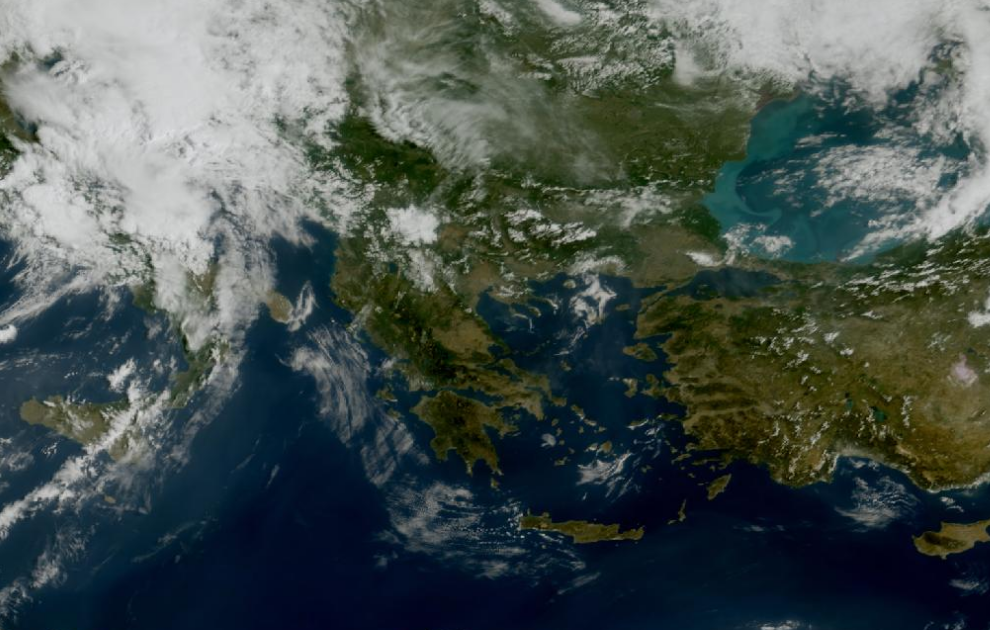 Τελευταία δορυφορική εικόνα νεφοκάλυψης