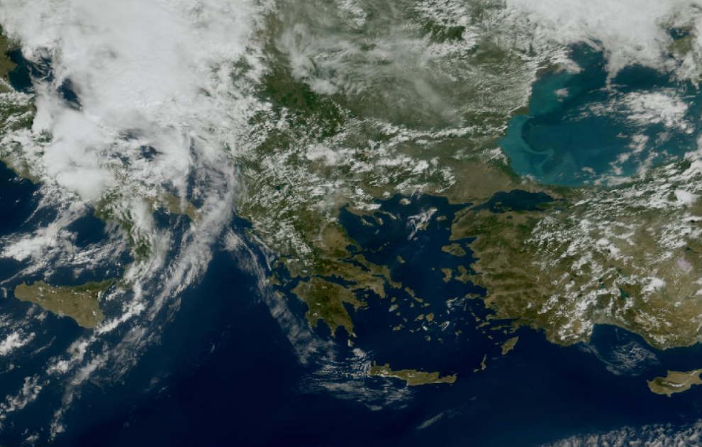 Τελευταία δορυφορική εικόνα νεφοκάλυψης