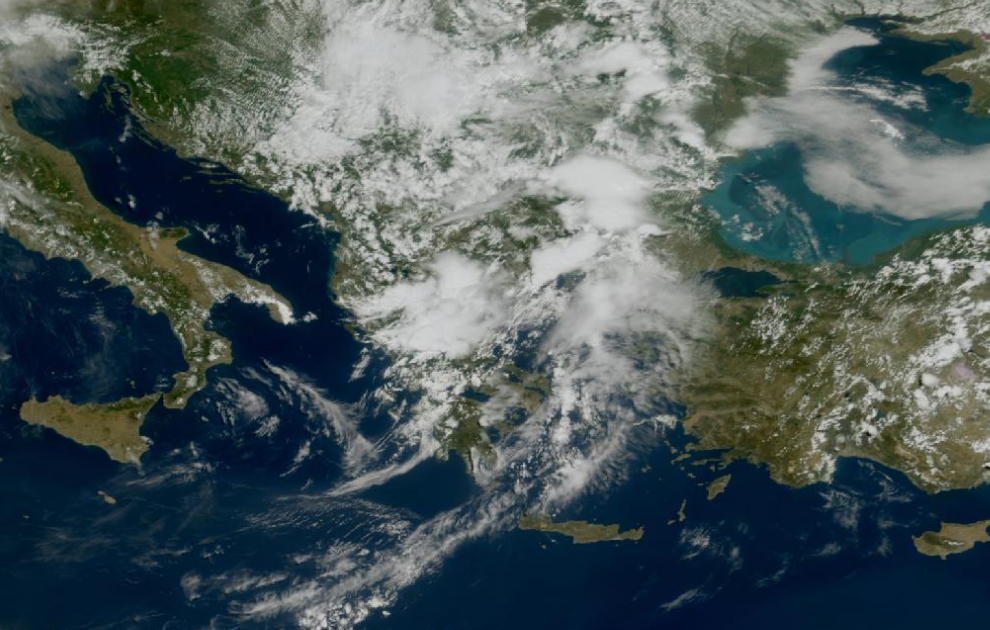 Τελευταία δορυφορική εικόνα νεφοκάλυψης