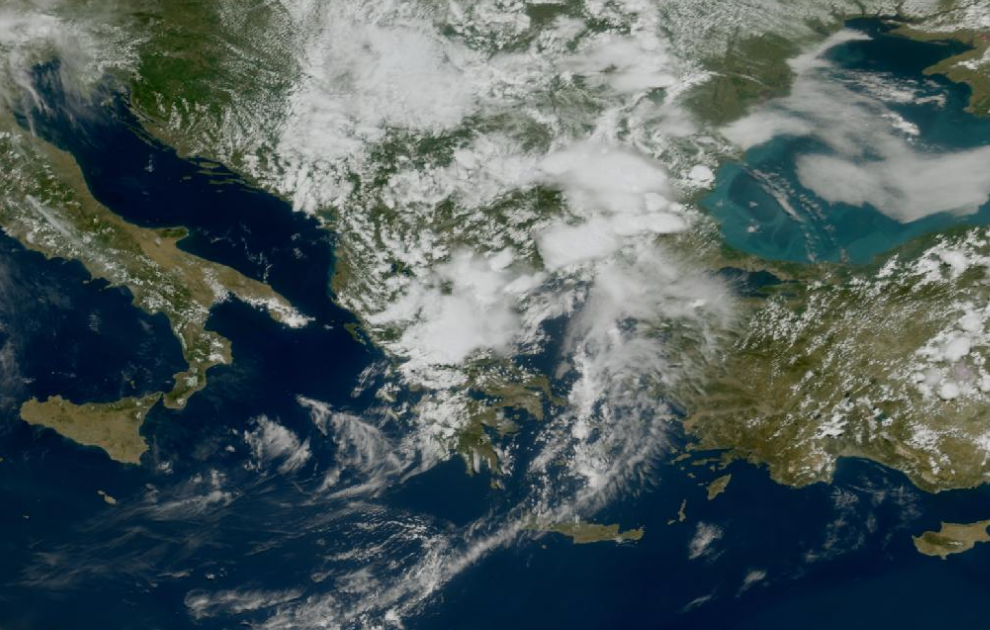 Τελευταία δορυφορική εικόνα νεφοκάλυψης