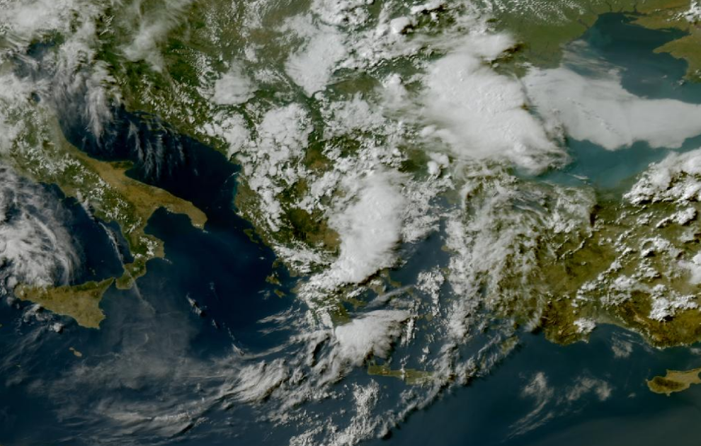 Τελευταία δορυφορική εικόνα νεφοκάλυψης