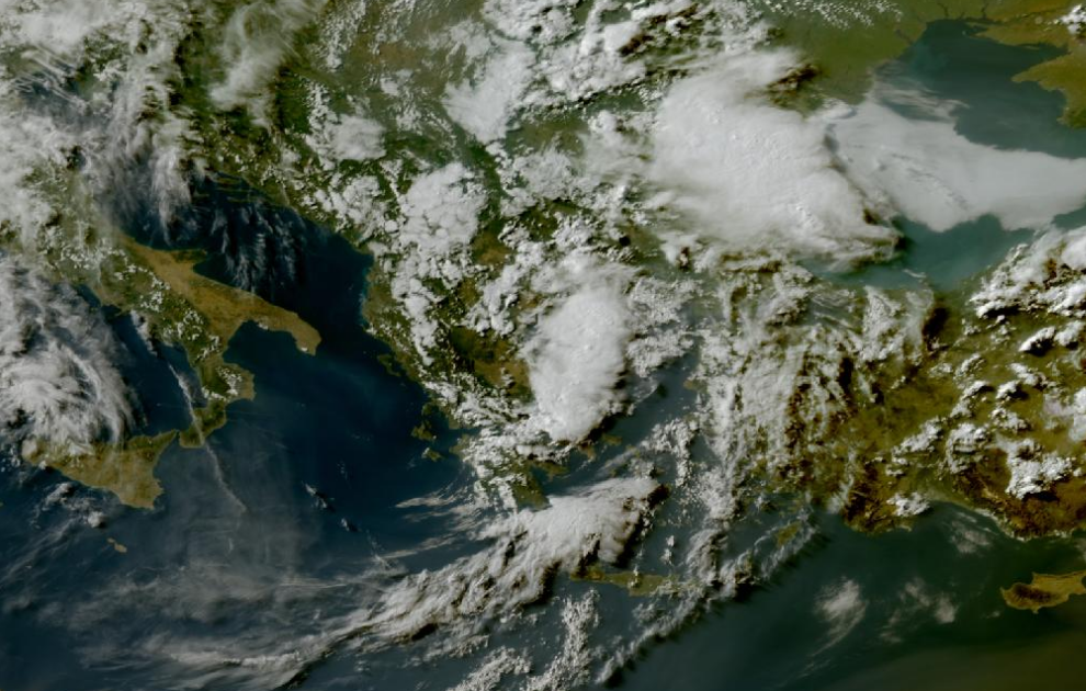 Τελευταία δορυφορική εικόνα νεφοκάλυψης