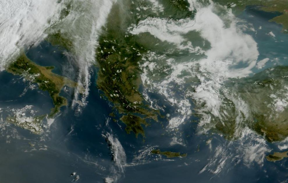 Τελευταία δορυφορική εικόνα νεφοκάλυψης