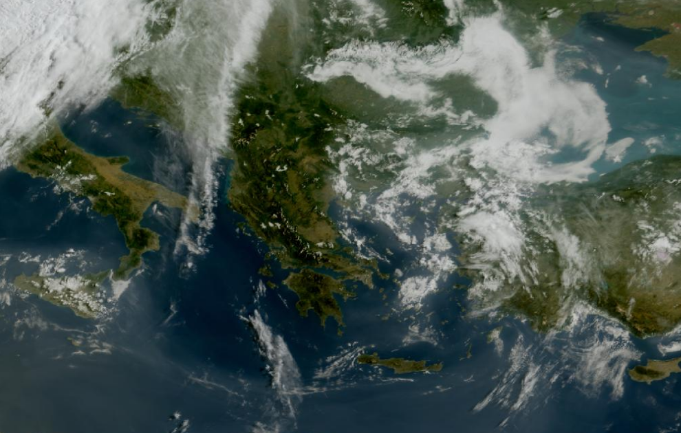 Τελευταία δορυφορική εικόνα νεφοκάλυψης