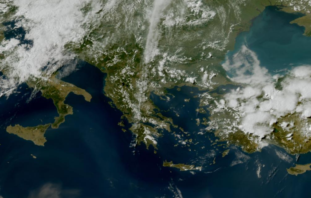 Τελευταία δορυφορική εικόνα νεφοκάλυψης