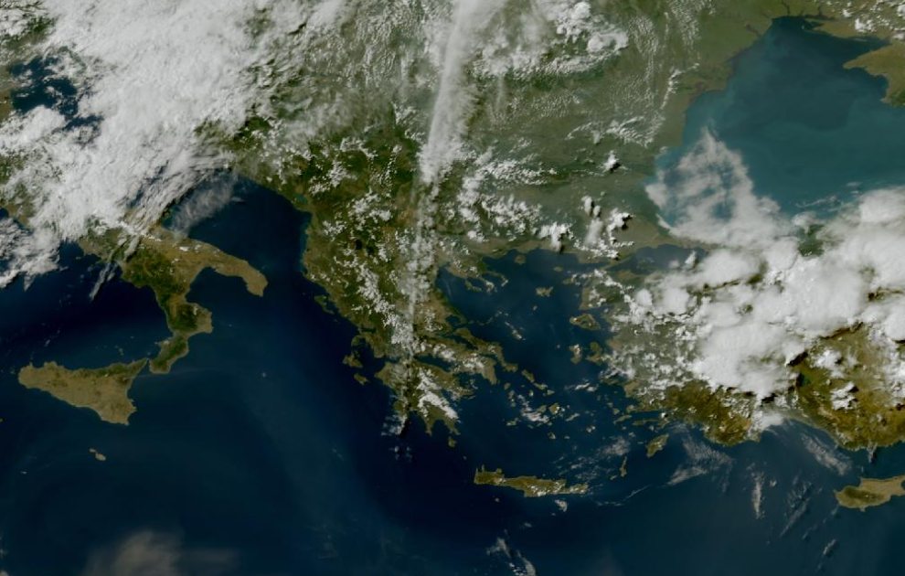 Τελευταία δορυφορική εικόνα νεφοκάλυψης
