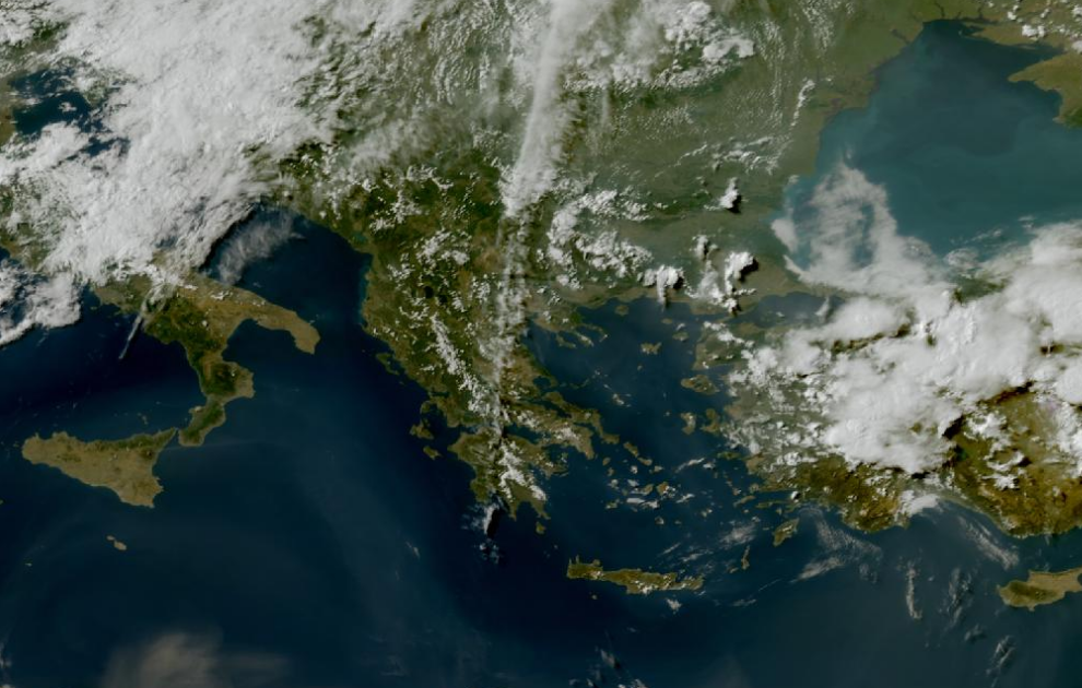 Τελευταία δορυφορική εικόνα νεφοκάλυψης